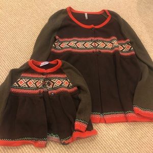 Hanna Andersson Brown and Red Kids Sweaters